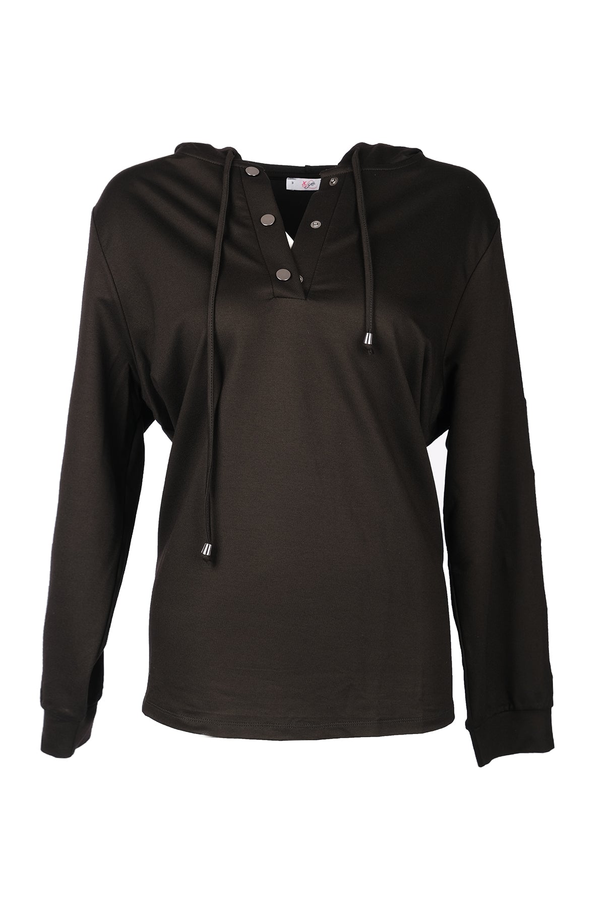 Vedi-bb Oversize Kapüşonlu Uzun Kol Kadın Sweatshirt - Günlük Rahat Şık Main image