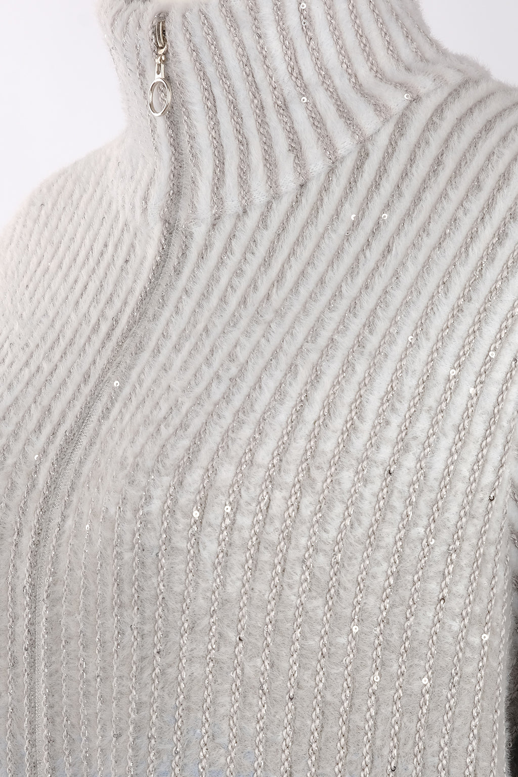 Vedi-bb Oversize Yüksek Yakalı Balon Kol Kadın Ceket - Minimalist Tarz