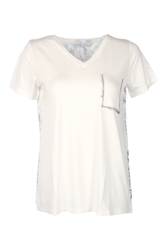 Vedi Minimalist V-Neck Short-Sleeve Women's Blouse - Everyday Chic