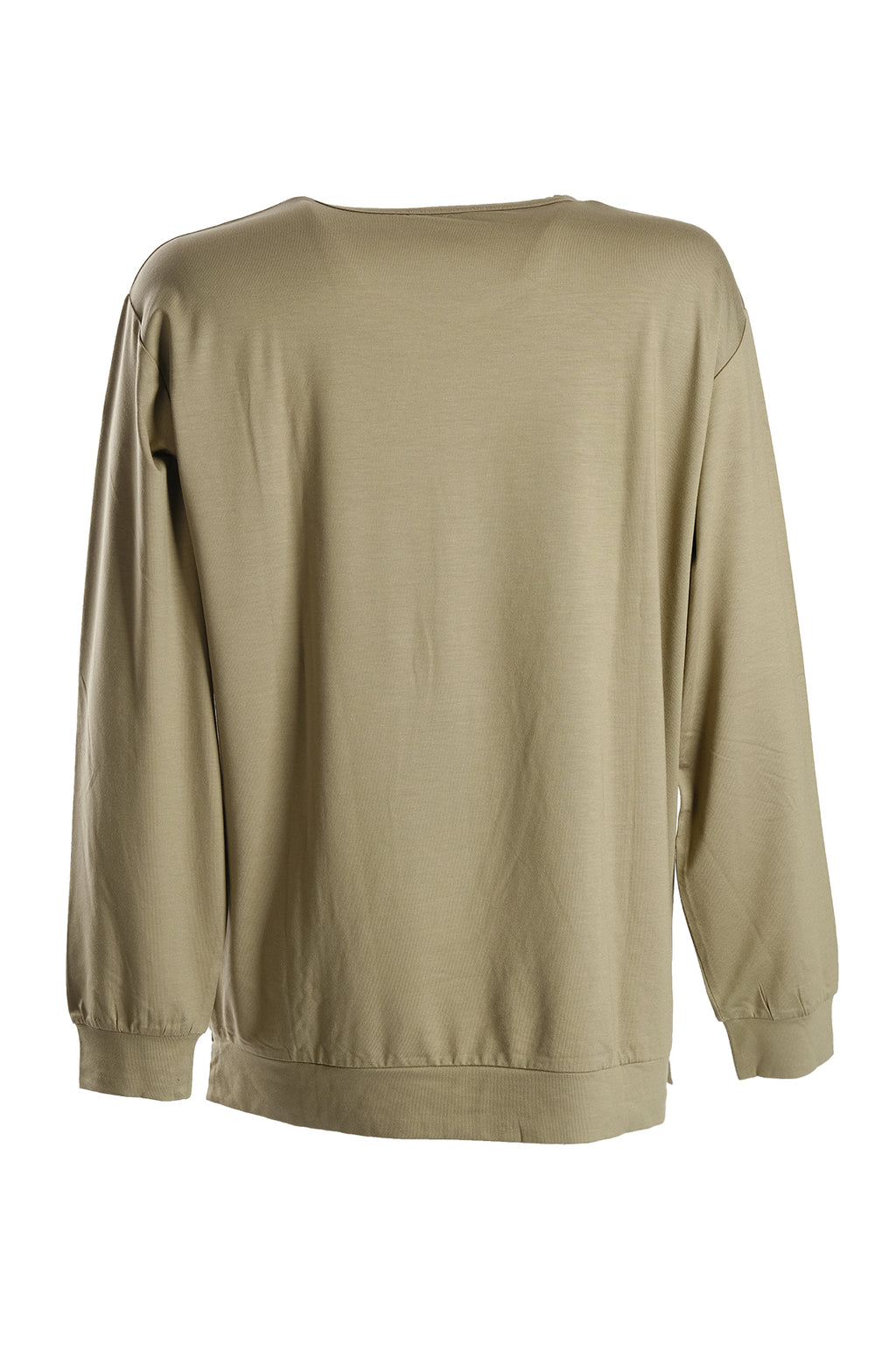 Vedi Oversize Uzun Kol Minimalist Kadın Bluz - Aplike Detaylı