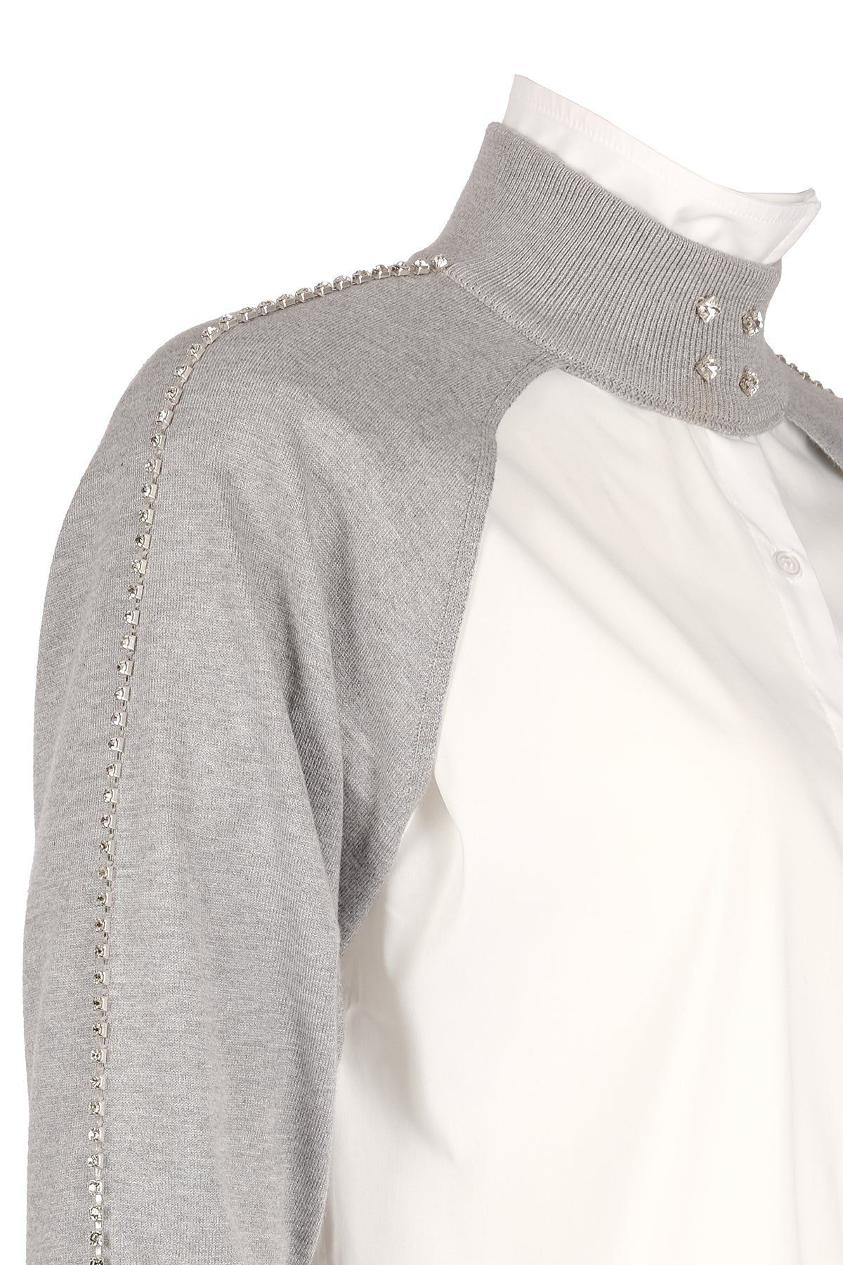 Vedi Oversize Boğazlı Uzun Kol Minimalist Kadın Bolero - VD4030