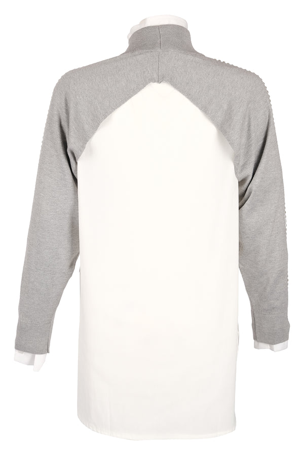 Vedi Oversize Boğazlı Uzun Kol Minimalist Kadın Bolero - VD4030