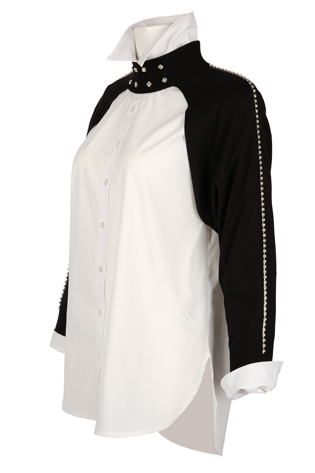 Vedi Oversize Boğazlı Uzun Kol Minimalist Kadın Bolero - VD4030