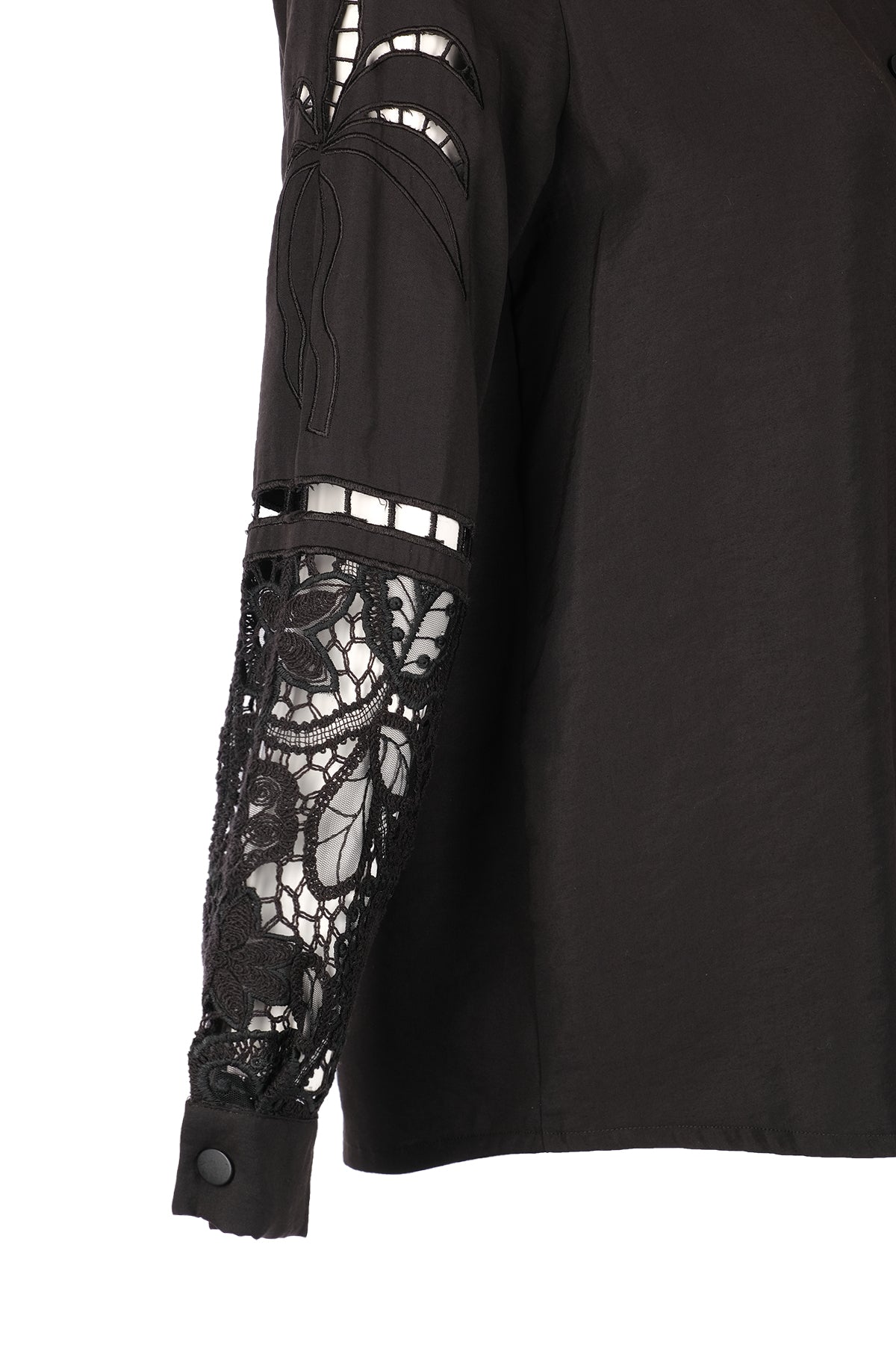 Vedi Oversize Dantelli Uzun Kol Gömlek - Minimalist Tarz
