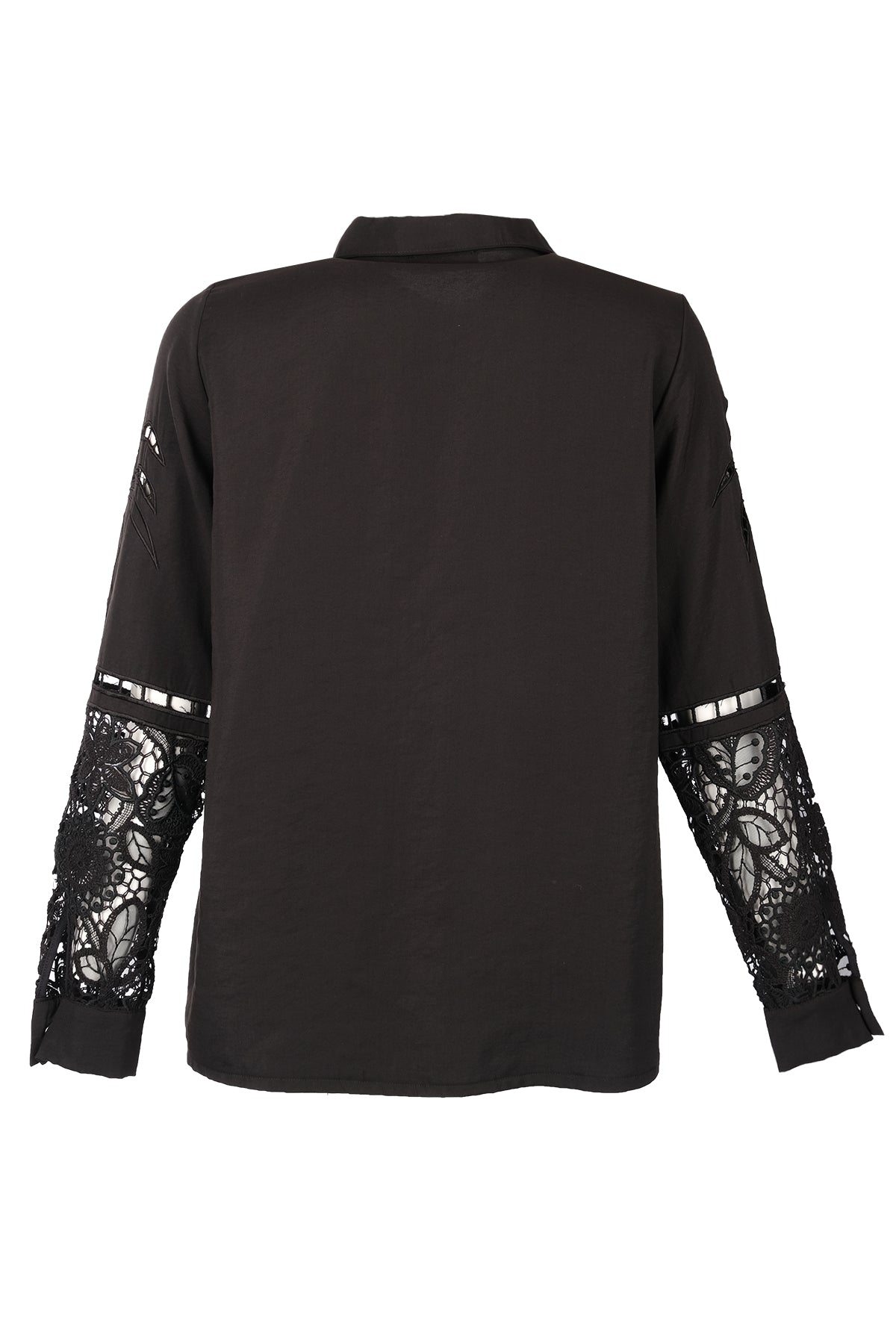 Vedi Oversize Dantelli Uzun Kol Gömlek - Minimalist Tarz