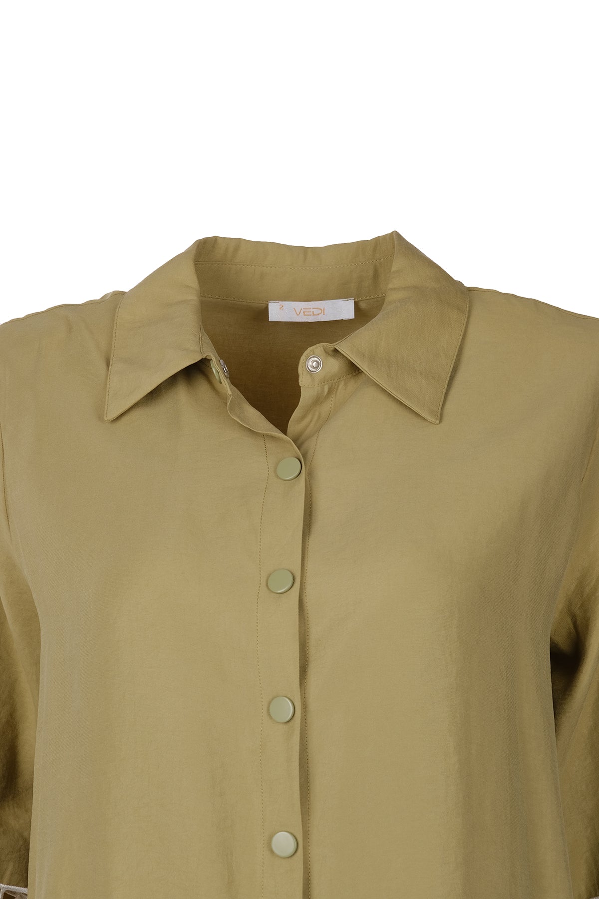 Vedi Oversize Dantelli Uzun Kol Gömlek - Minimalist Tarz