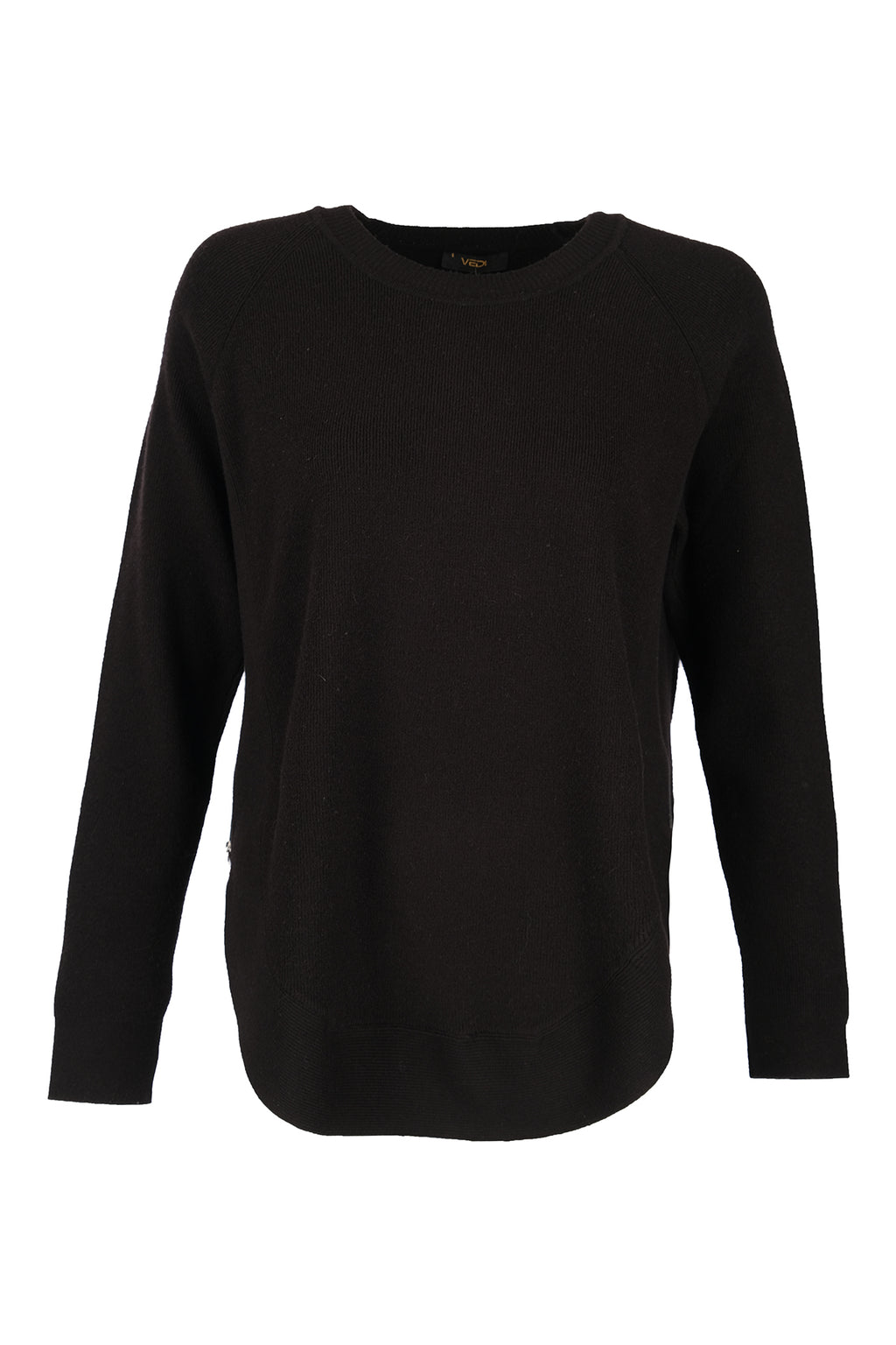 Vedi Oversize Yuvarlak Yaka Uzun Kol Minimalist Kadın Kazak