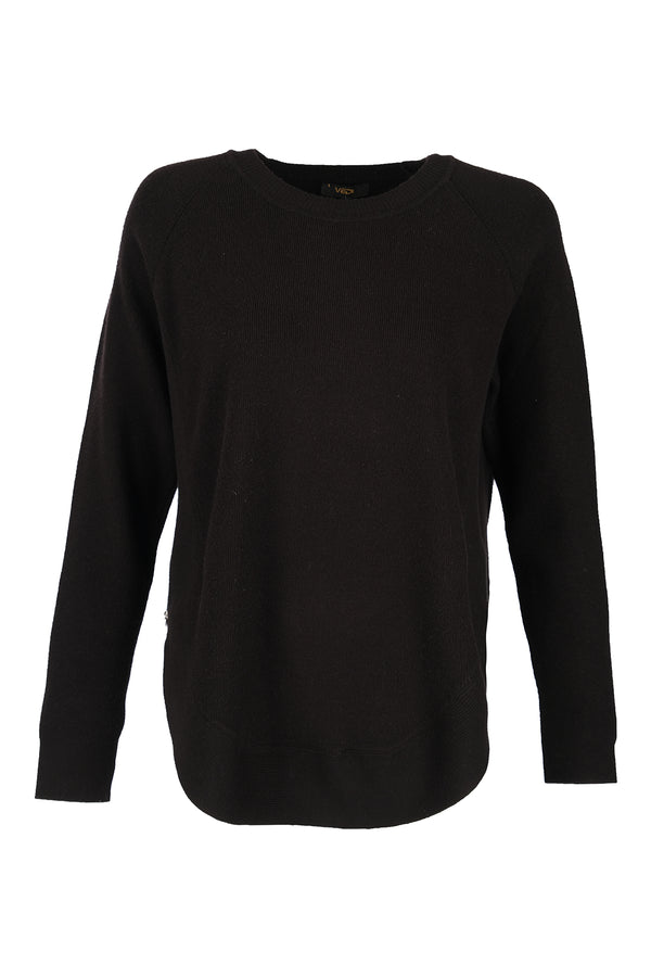 Vedi Oversize Yuvarlak Yaka Uzun Kol Minimalist Kadın Kazak