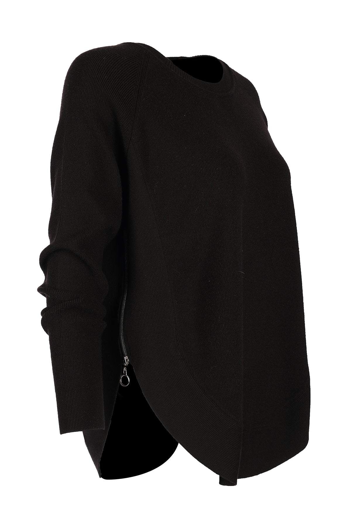 Vedi Oversize Yuvarlak Yaka Uzun Kol Minimalist Kadın Kazak Secondary image