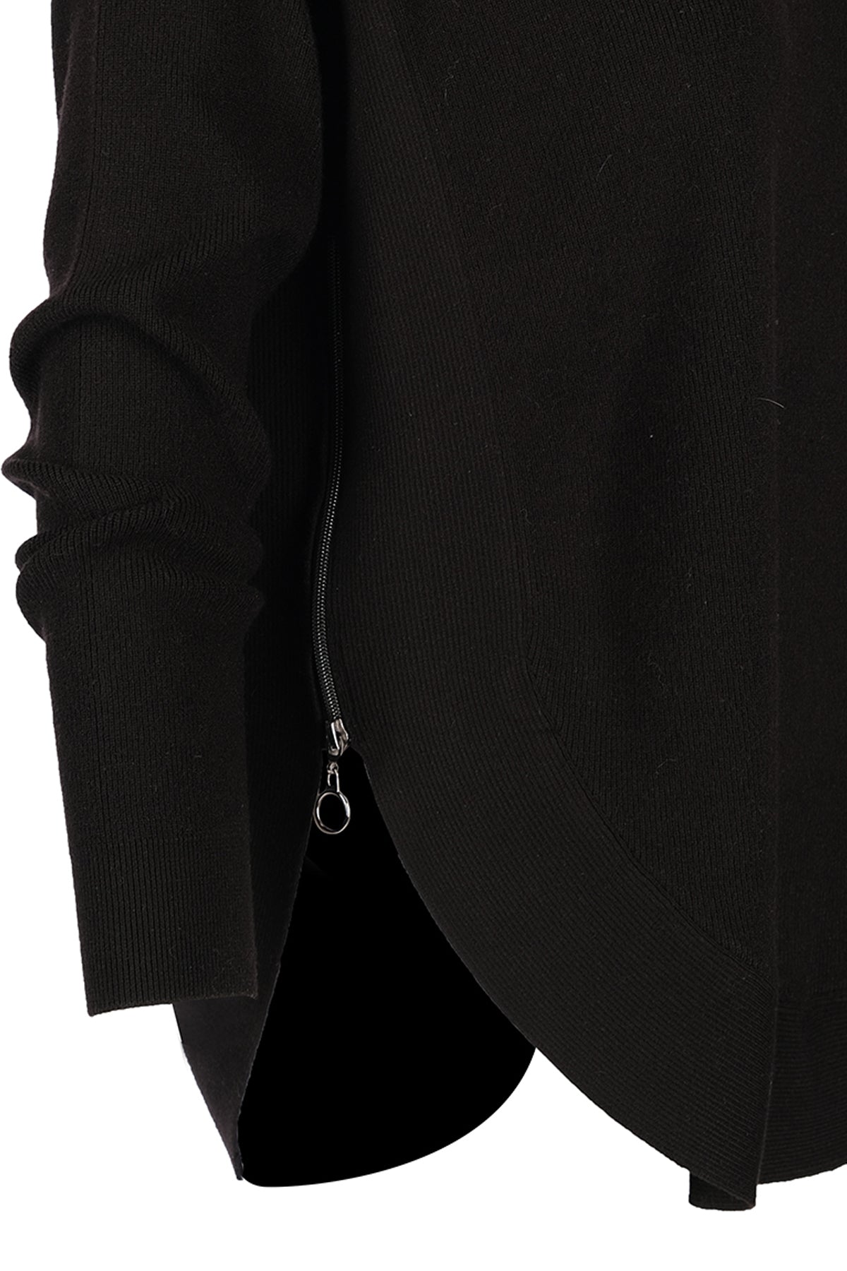 Vedi Oversize Yuvarlak Yaka Uzun Kol Minimalist Kadın Kazak