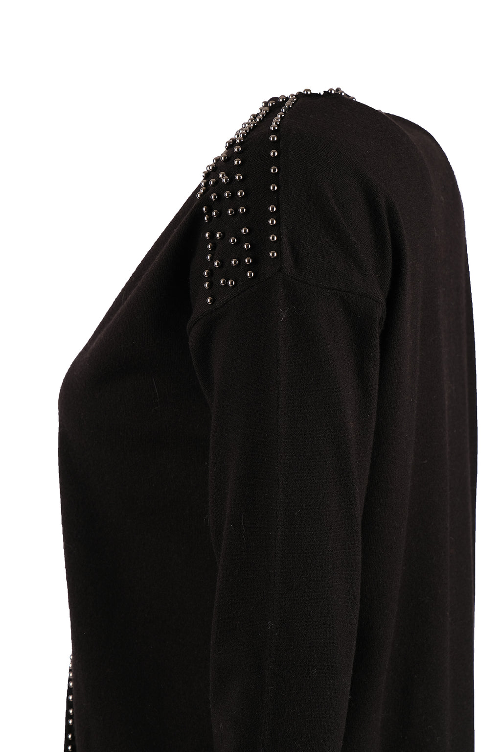 Vedi V Yaka Oversize Minimalist Kadın Kazak - Uzun Kol