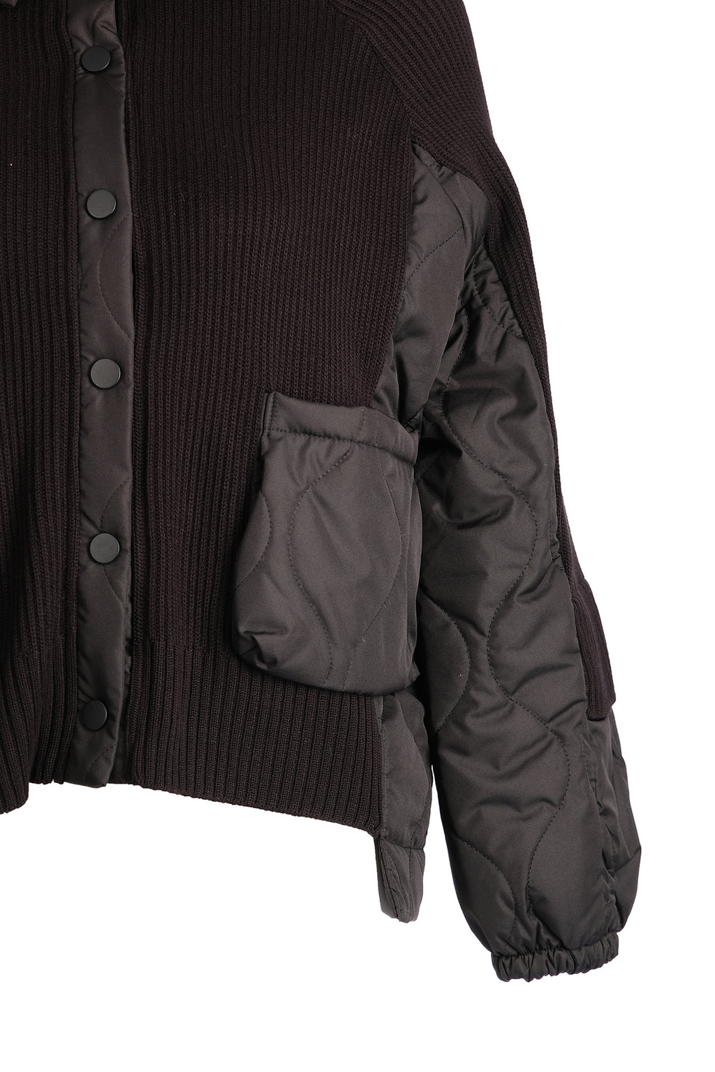 Vedi Oversize Crop Triko Kapitone Kadın Mont - Günlük Stil