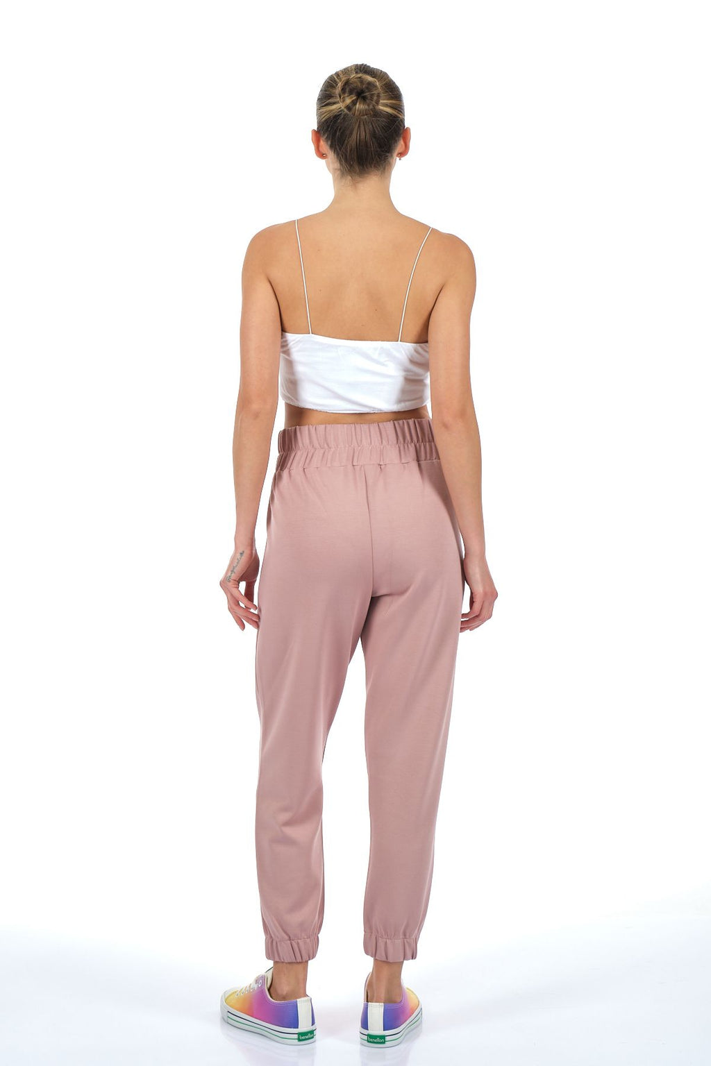 Vedi Oversize Kadın Pantolon: Minimalist Stil, Yüksek Bel, Midi Boy