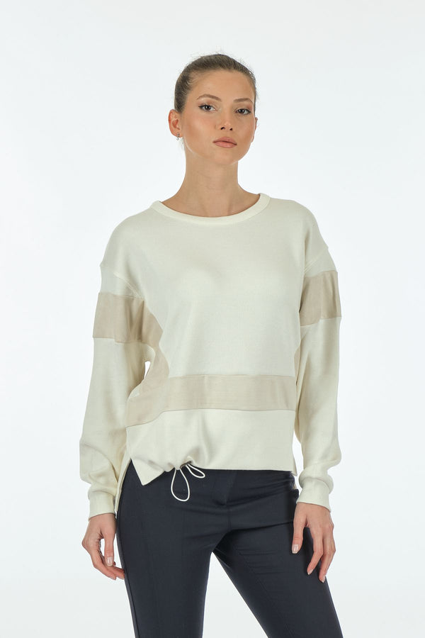 Vedi Minimalist Oversize Uzun Kol Kadın Sweatshirt - Rahat ve Şık