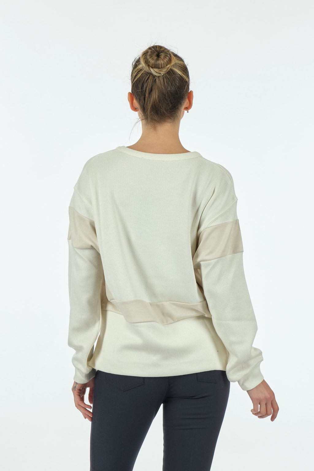 Vedi Minimalist Oversize Uzun Kol Kadın Sweatshirt - Rahat ve Şık