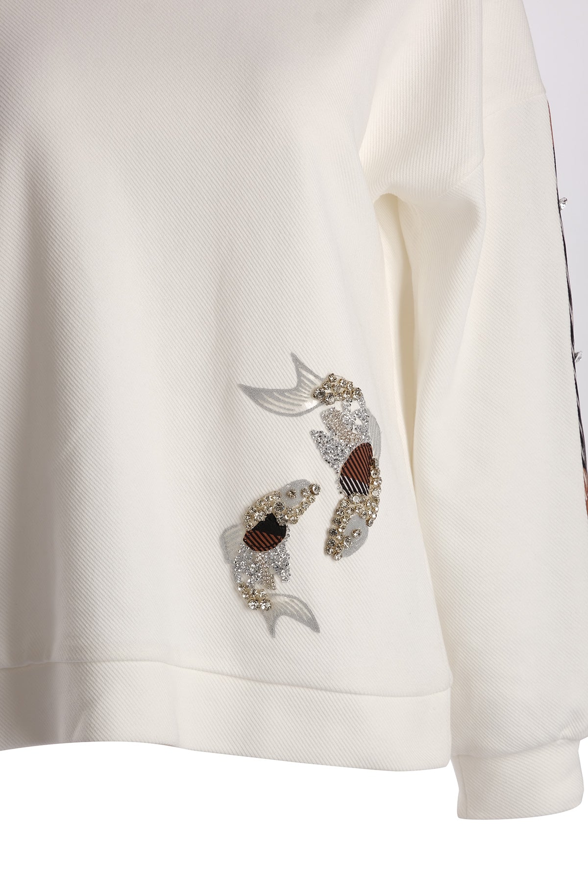 Vedi Oversize Nakışlı Kadın Sweatshirt - Minimalist Günlük Stil Secondary image