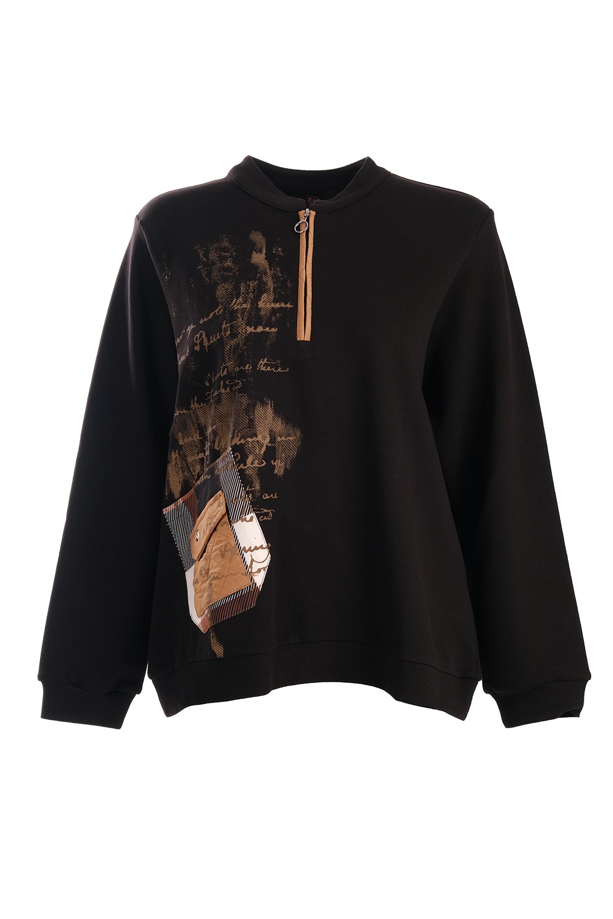 Vedi Oversize Uzun Kol Kadın Sweatshirt - Minimalist Günlük