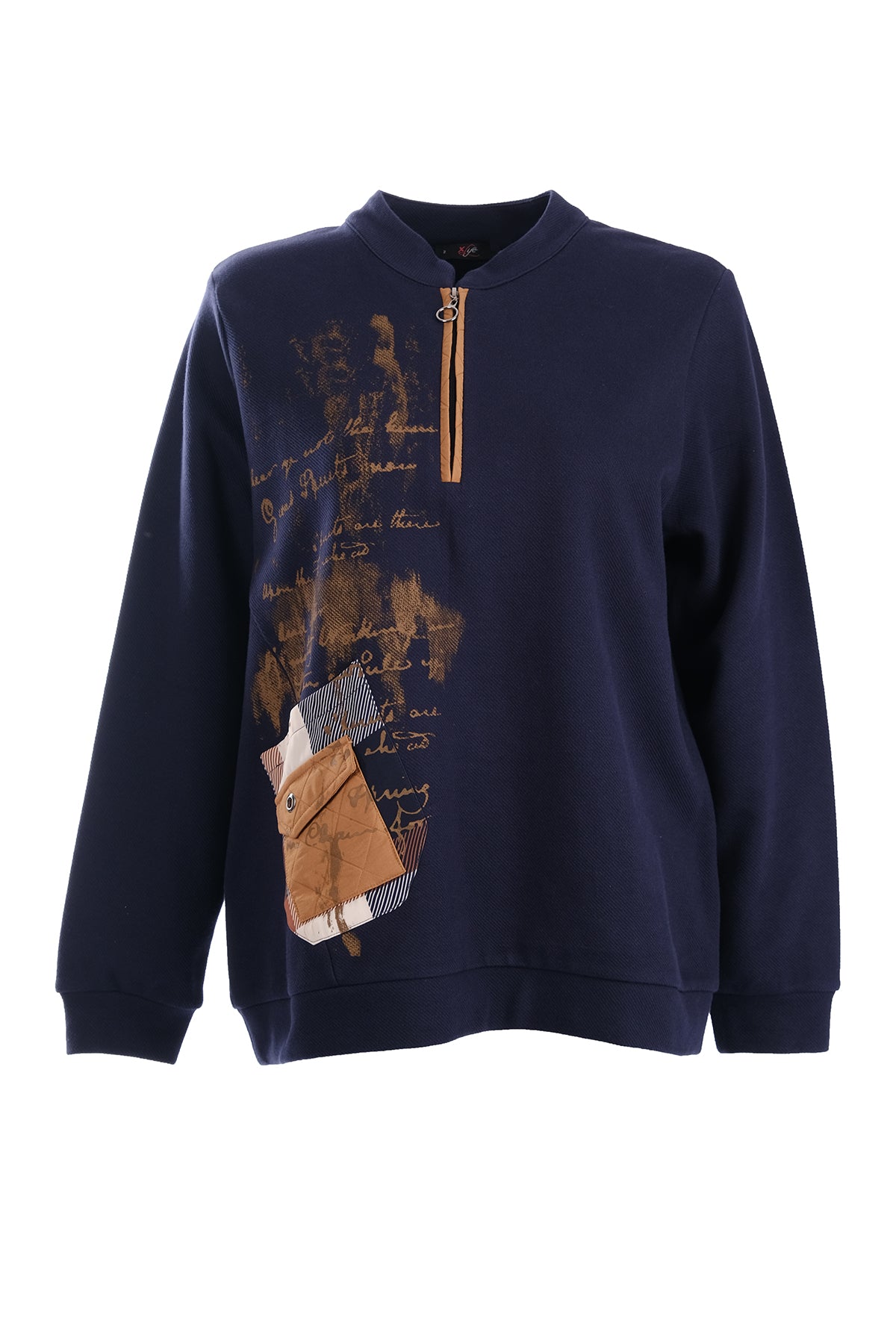 Vedi Oversize Uzun Kol Kadın Sweatshirt - Minimalist Günlük Main image