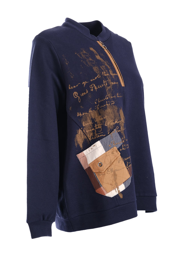 Vedi Oversize Uzun Kol Kadın Sweatshirt - Minimalist Günlük