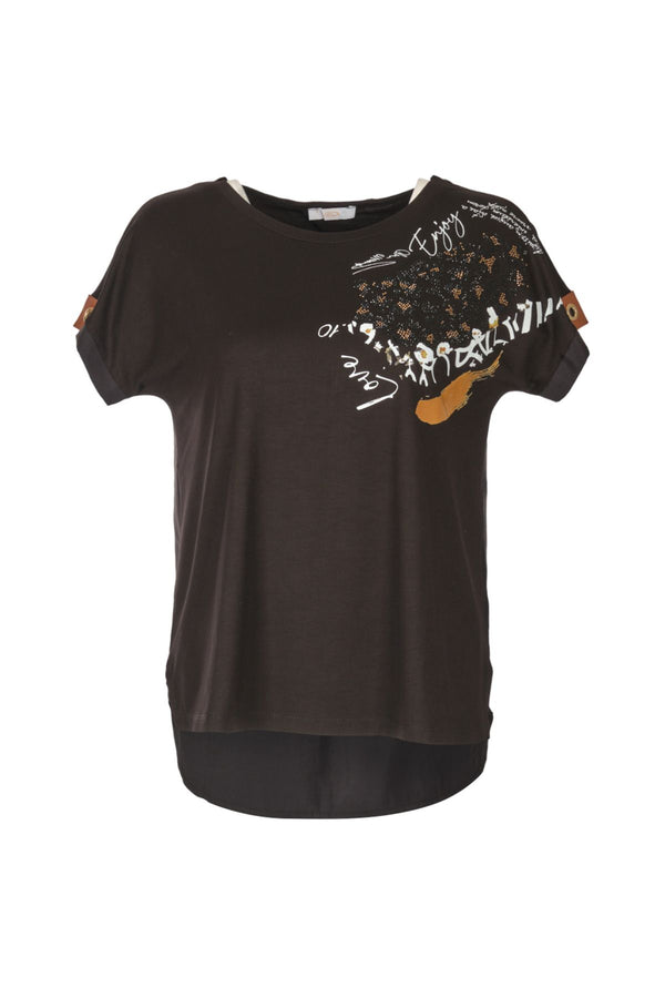 Vedi Oversize Minimalist Kadın T-Shirt - Günlük Kombinler İçin