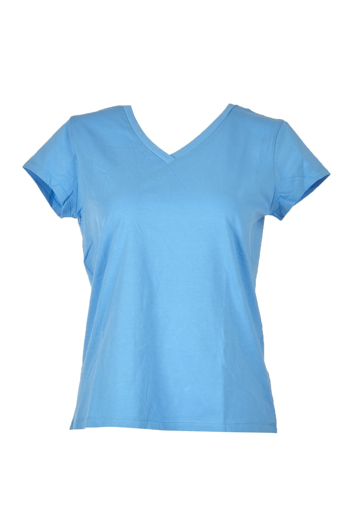 Vedi Minimalist V Yaka Kısa Kol Kadın T-Shirt - Günlük Kombinler İçin! Main image