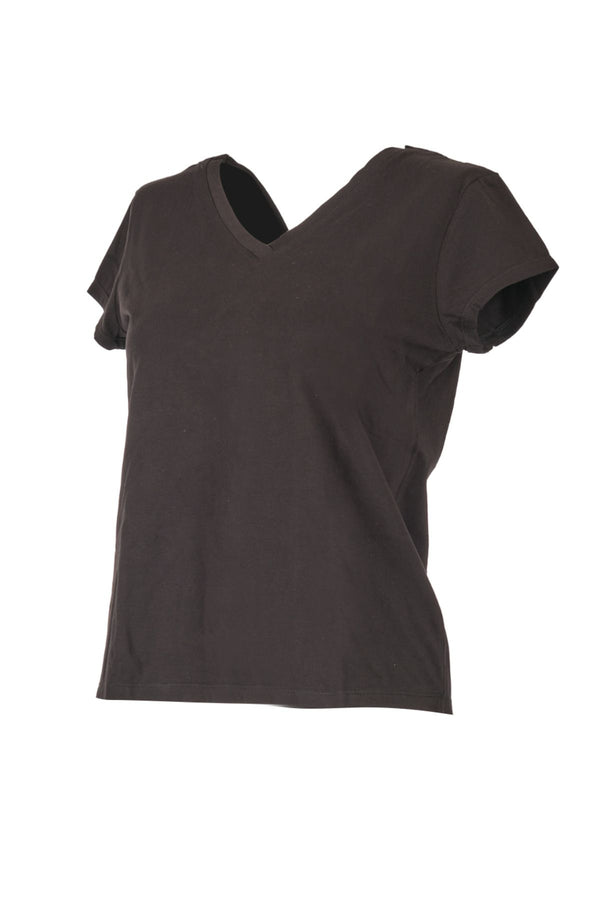 Vedi Minimalist V Yaka Kısa Kol Kadın T-Shirt - Günlük Kombinler İçin!