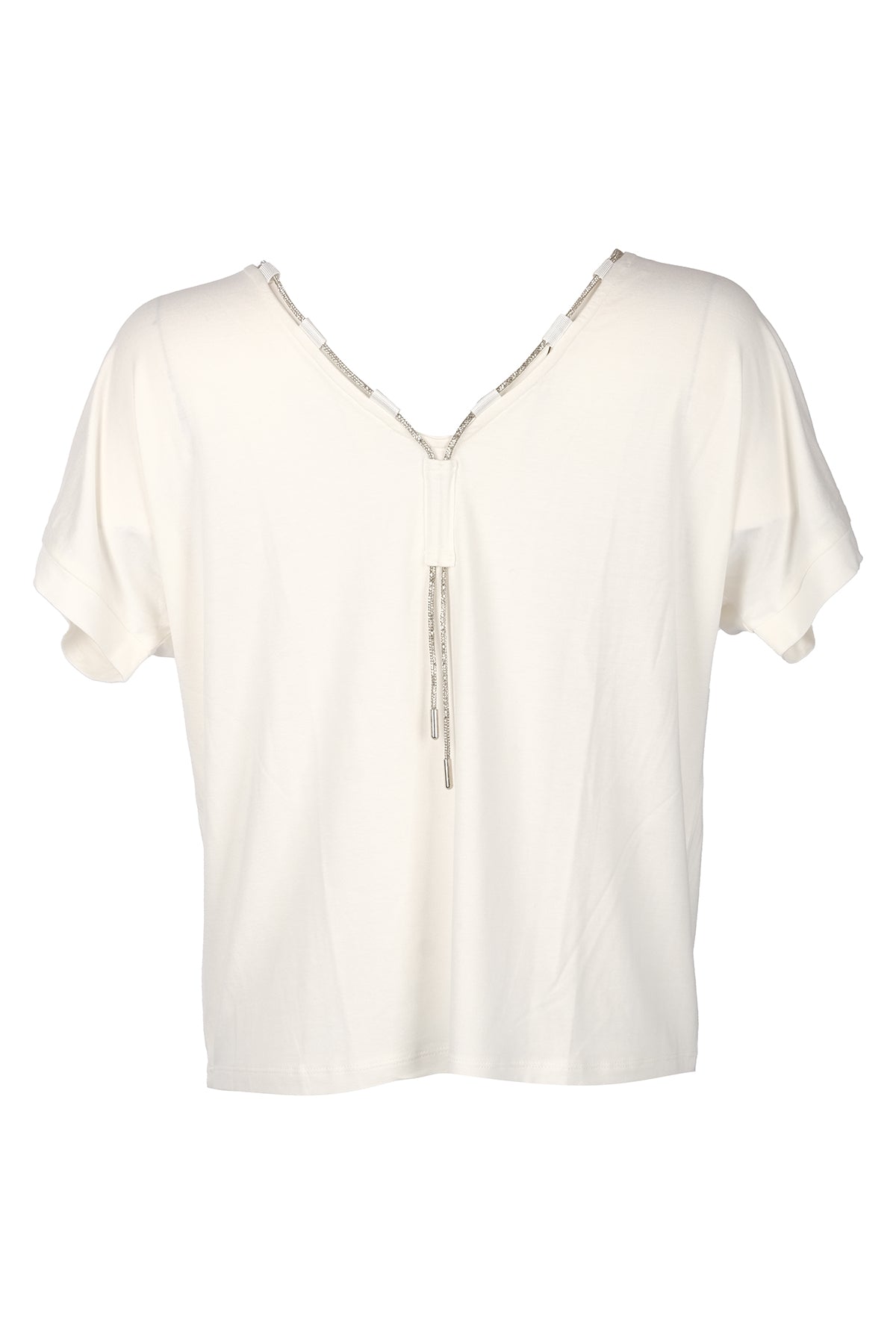 Vedi Oversize Minimalist Kadın T-Shirt - Kısa Kol Rahat Günlük