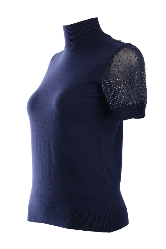 Vedi Minimalist Turtleneck Short-Sleeve Women's Knitwear - Everyday & Special Occasions