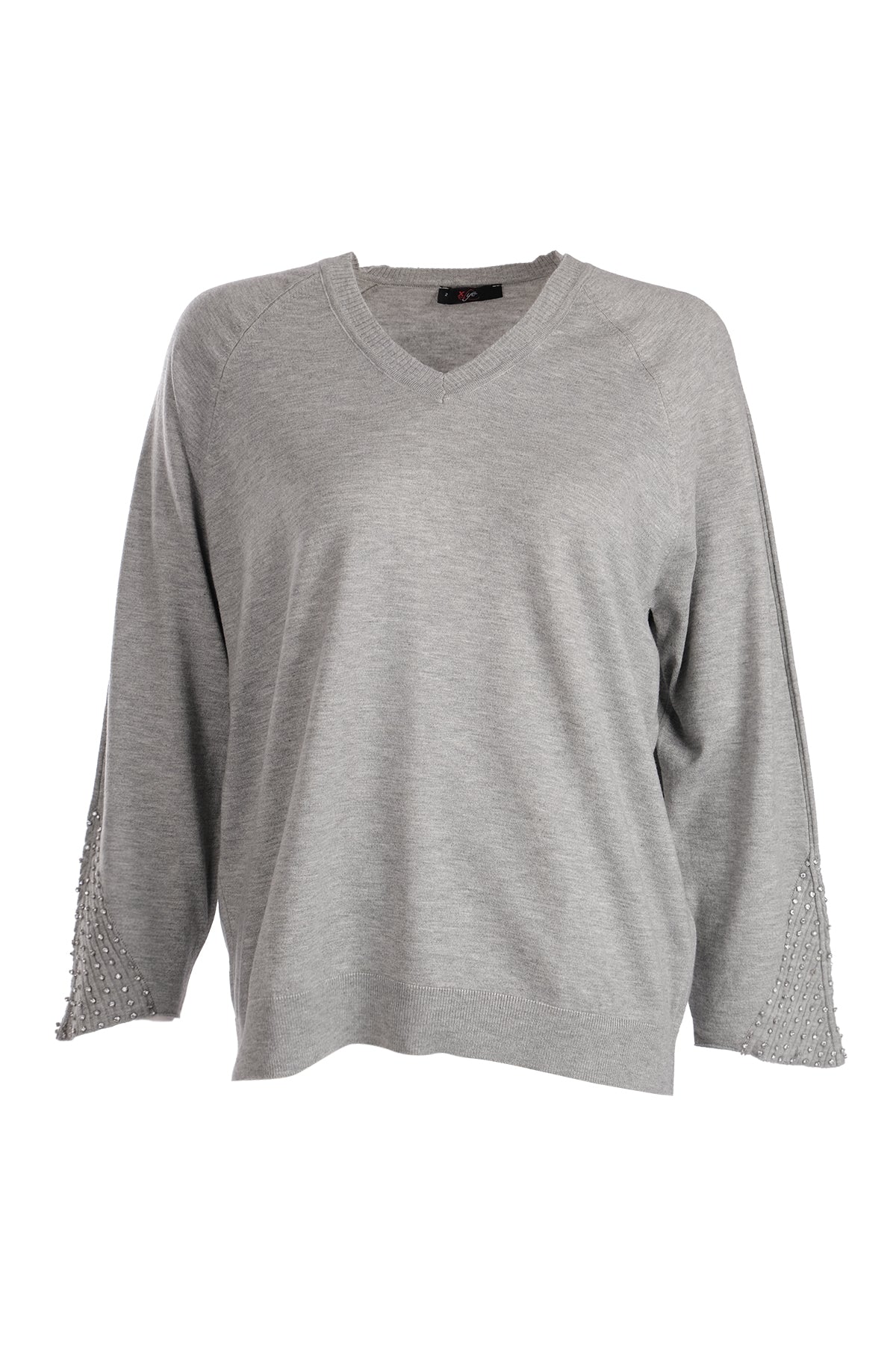 Vedi Oversize V Yaka Kadın Triko - Minimalist Günlük Stil Main image