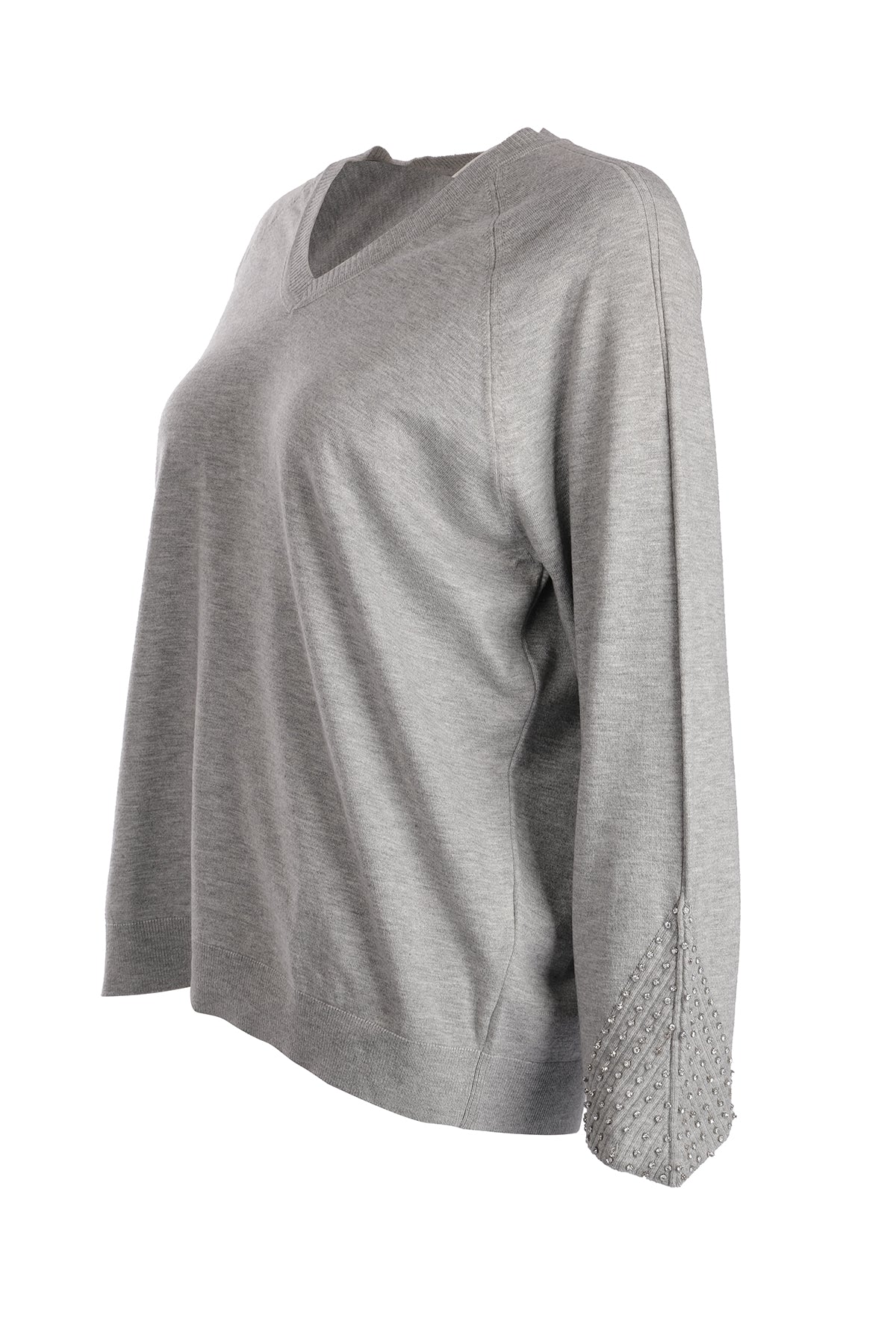 Vedi Oversize V Yaka Kadın Triko - Minimalist Günlük Stil Secondary image