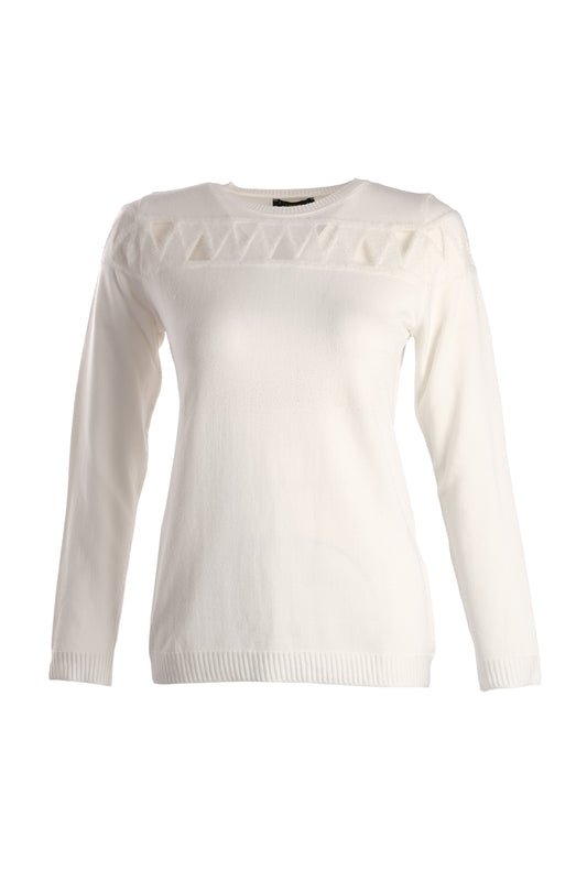 Vedi Minimalist Long-Sleeve Women's Knit Sweater - Everyday Elegance