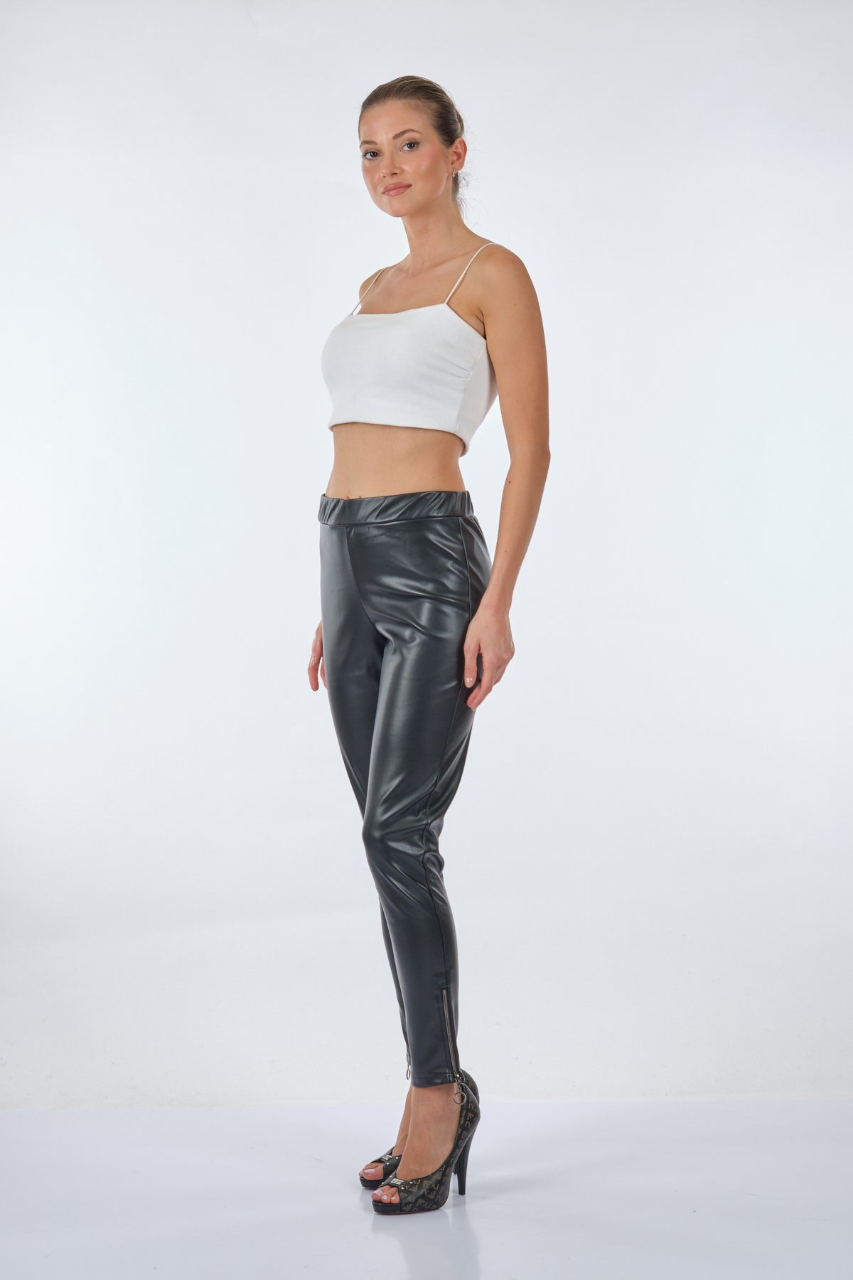 Vedi Minimalist Deri Tayt - Günlük & Gece - Slim Fit