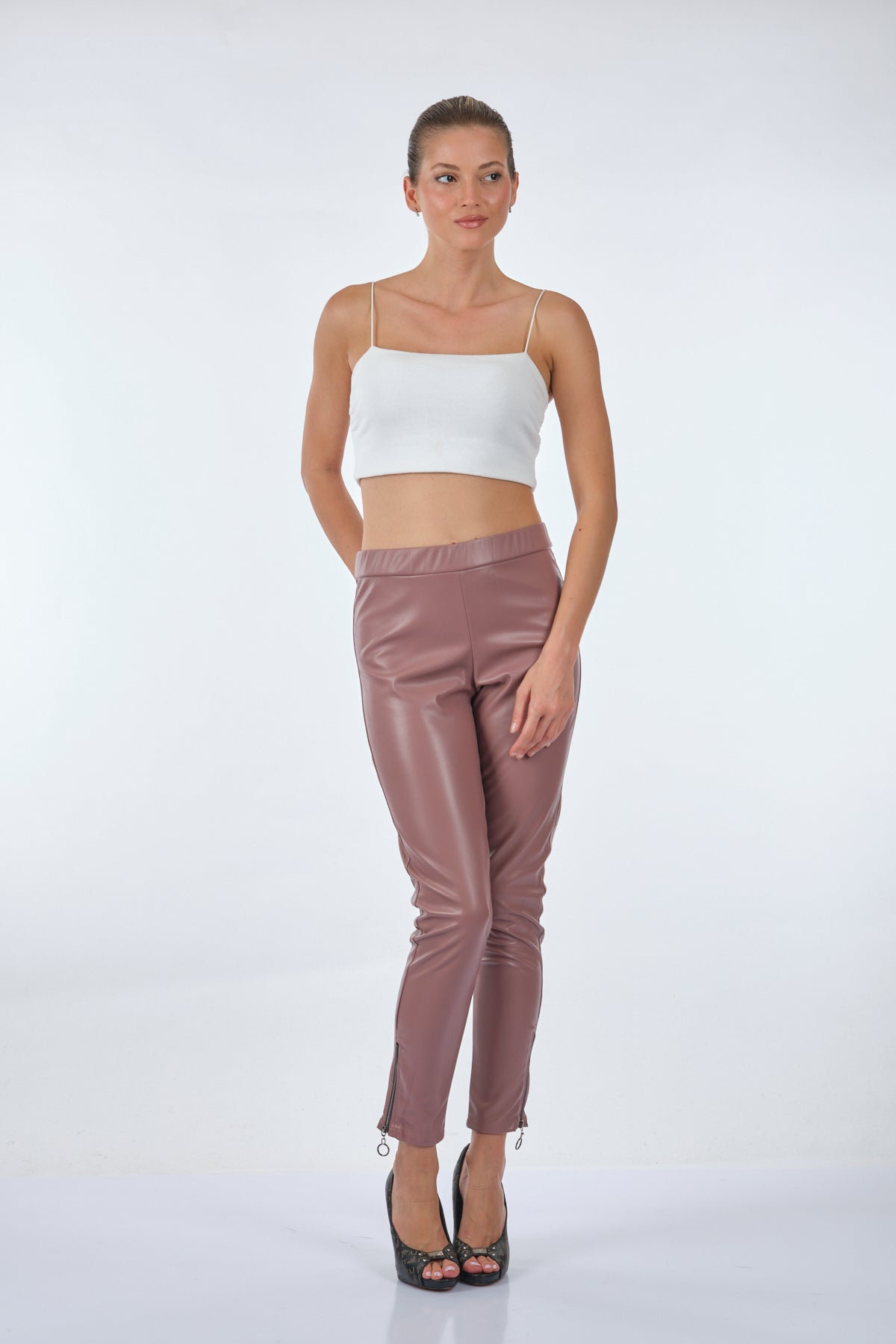 Vedi Minimalist Deri Tayt - Günlük & Gece - Slim Fit Secondary image