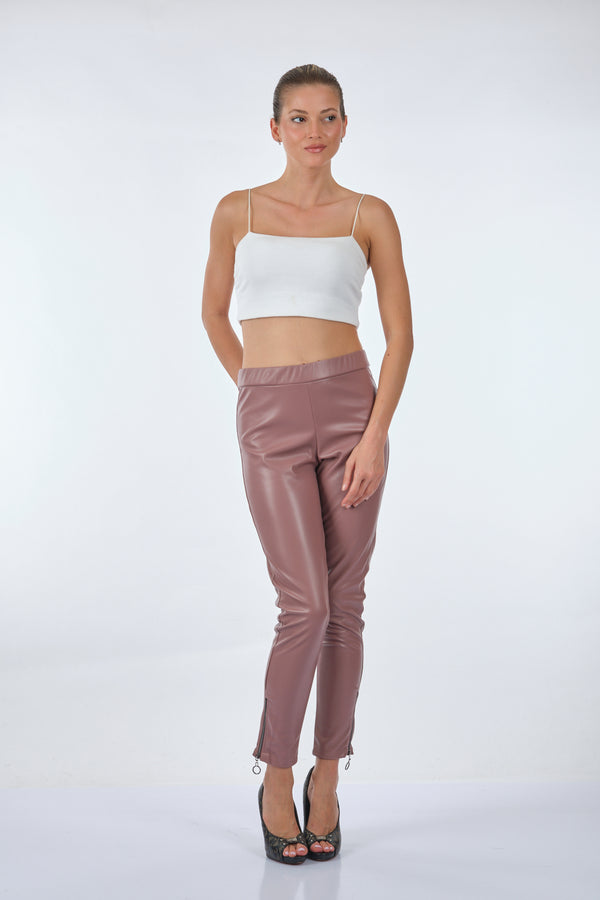 Vedi Minimalist Deri Tayt - Günlük & Gece - Slim Fit