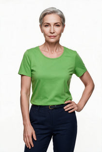 Vedi Minimalist Kadın T-Shirt - Kısa Kol Yuvarlak Yaka - Günlük