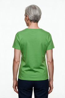 Vedi Minimalist Kadın T-Shirt - Kısa Kol Yuvarlak Yaka - Günlük