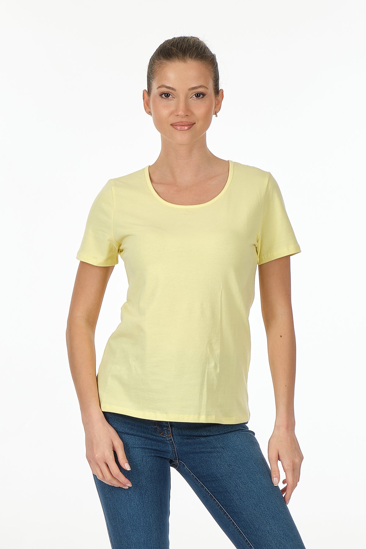 Vedi Minimalist Kadın T-Shirt - Kısa Kol Yuvarlak Yaka - Günlük Secondary image