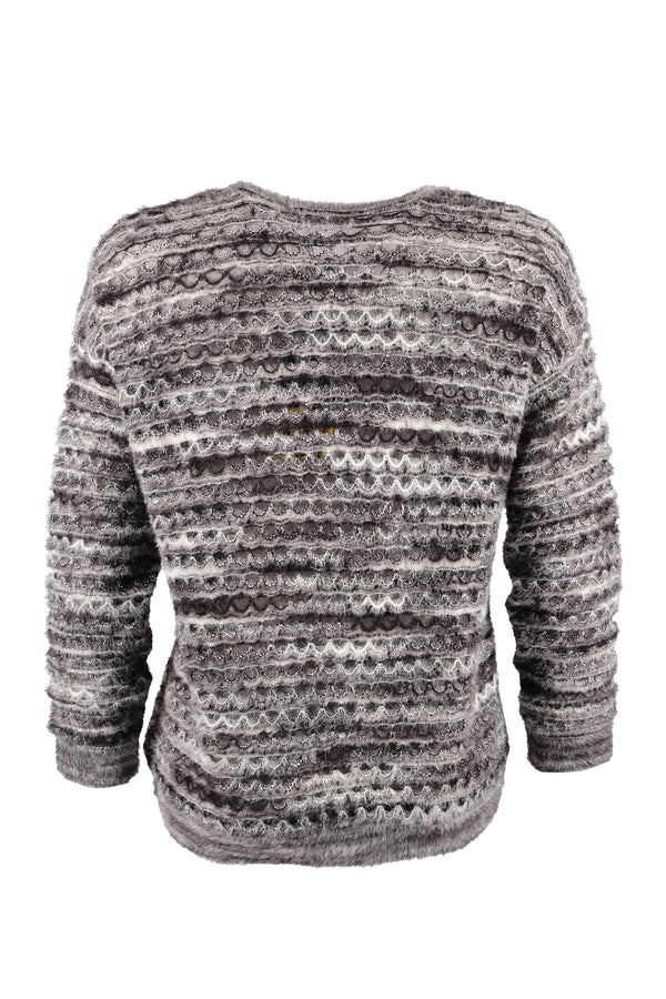 Vedi Minimalist Oversize 3/4 Kol Kadın Kazak - Günlük Kullanım