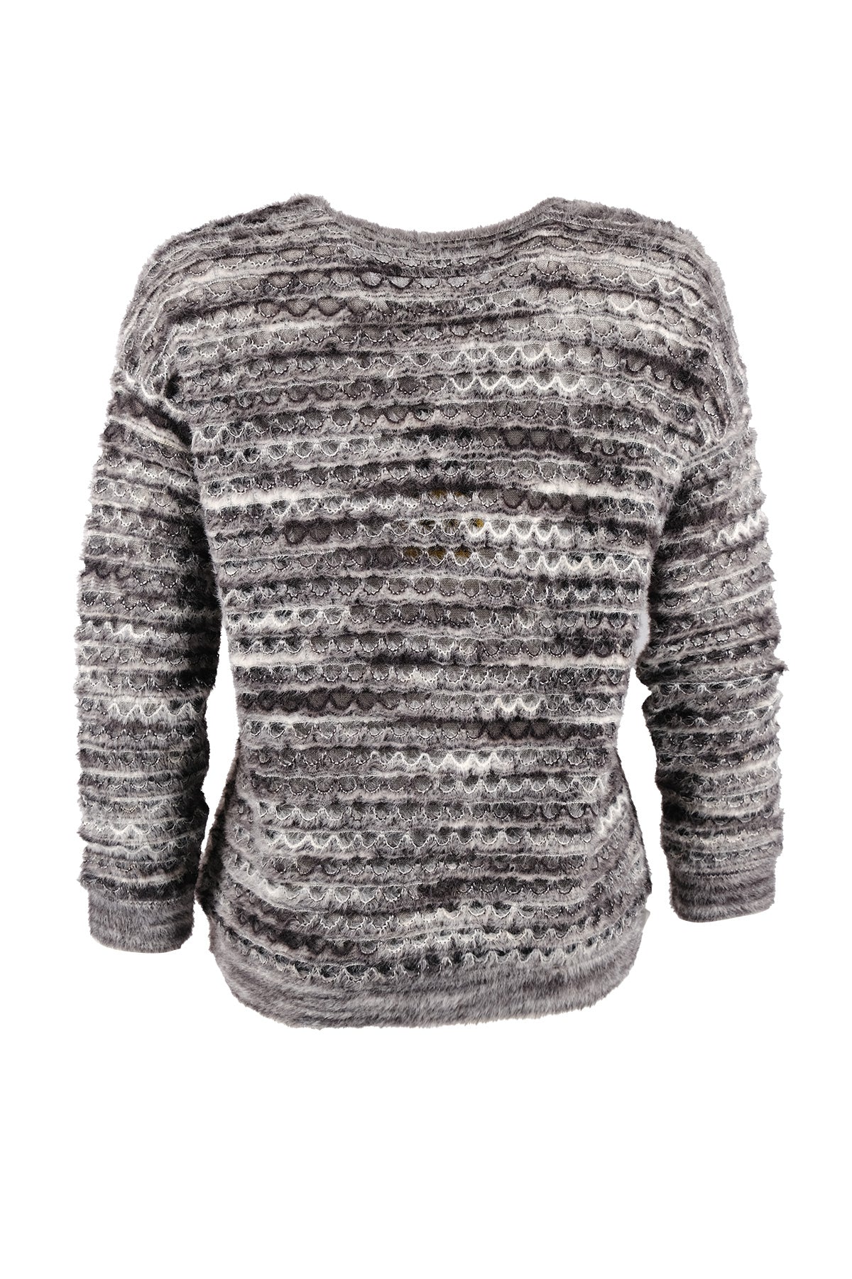 Vedi Minimalist Oversize 3/4 Kol Kadın Kazak - Günlük Kullanım