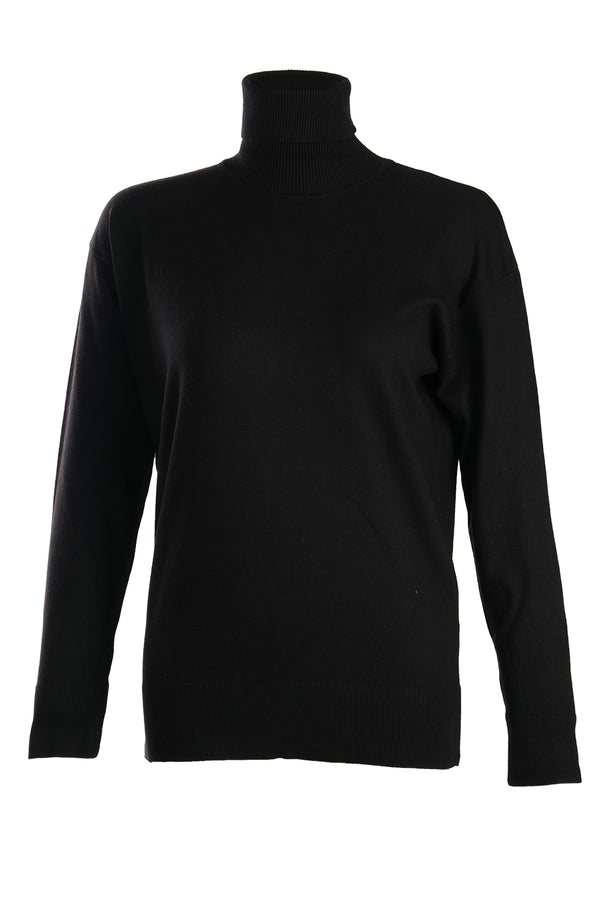 Vedi Oversize Boğazlı Uzun Kol Kadın Triko - Minimalist ve Rahat