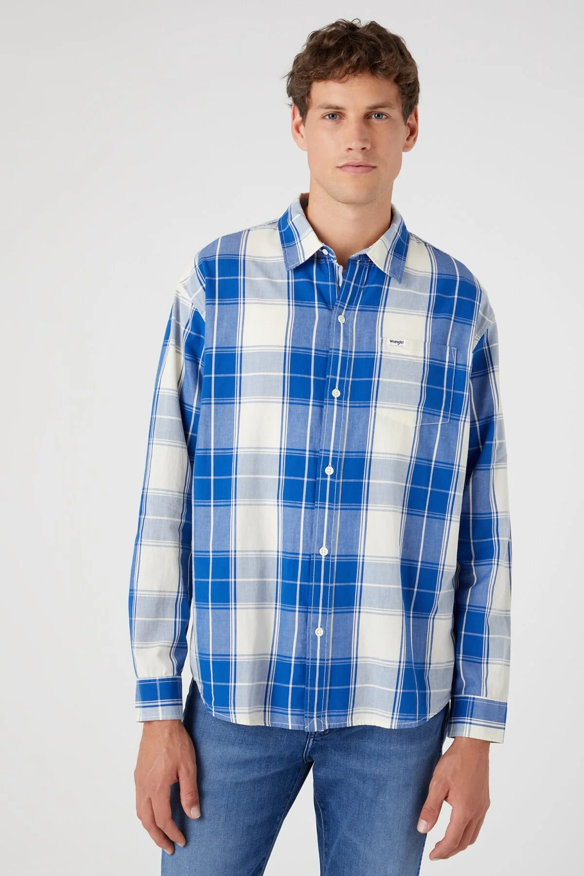 Wrangler Oversize Kareli Uzun Kol Erkek Gömleği - Günlük & Şık Main image