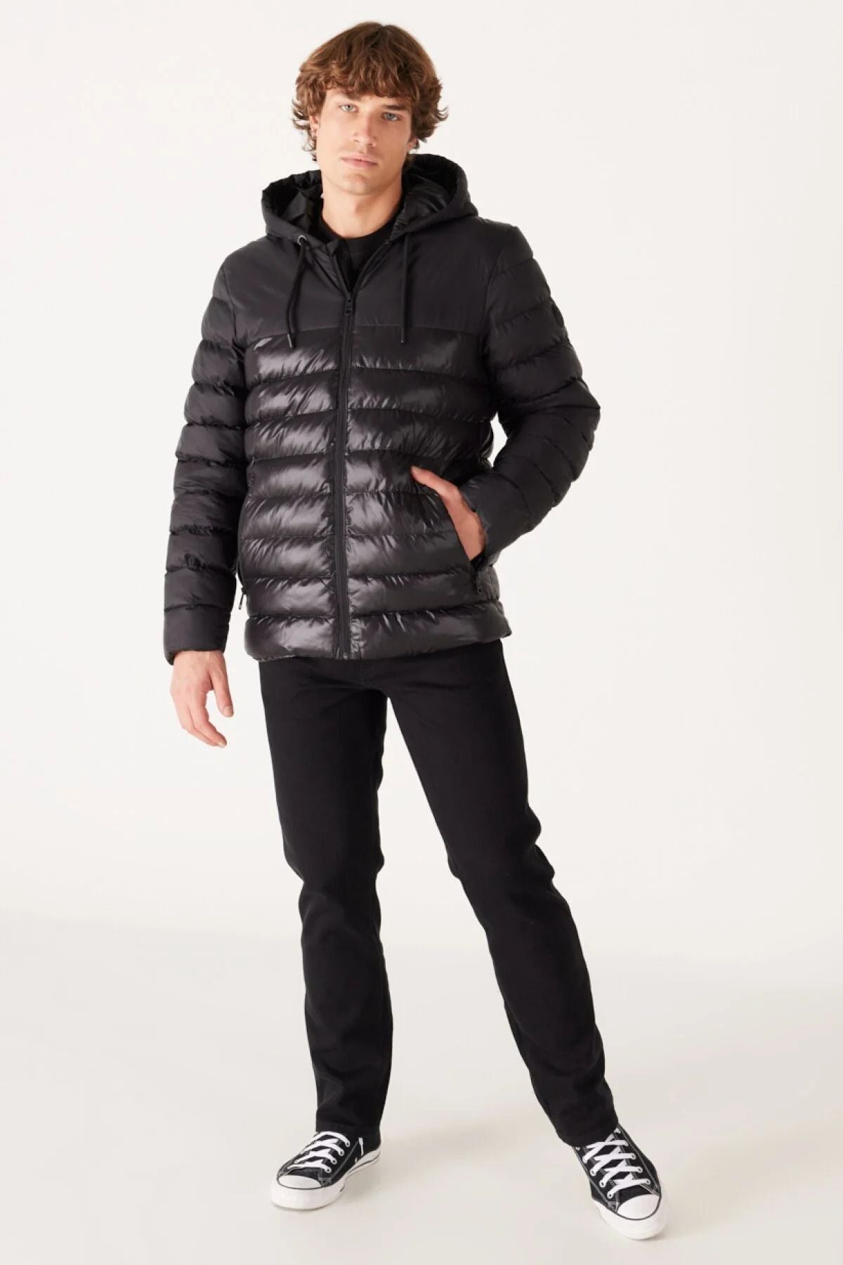 Wrangler Minimalist Kapüşonlu Erkek Mont - Günlük Kışlık Secondary image