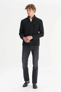 Wrangler Erkek Regular Fit Dik Yaka Fermuarlı Selanik Örgü Sweatshirt