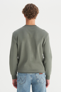 Wrangler Erkek Regular Fit Normal Kesim Bisiklet Yaka Logo Detaylı Sweatshirt