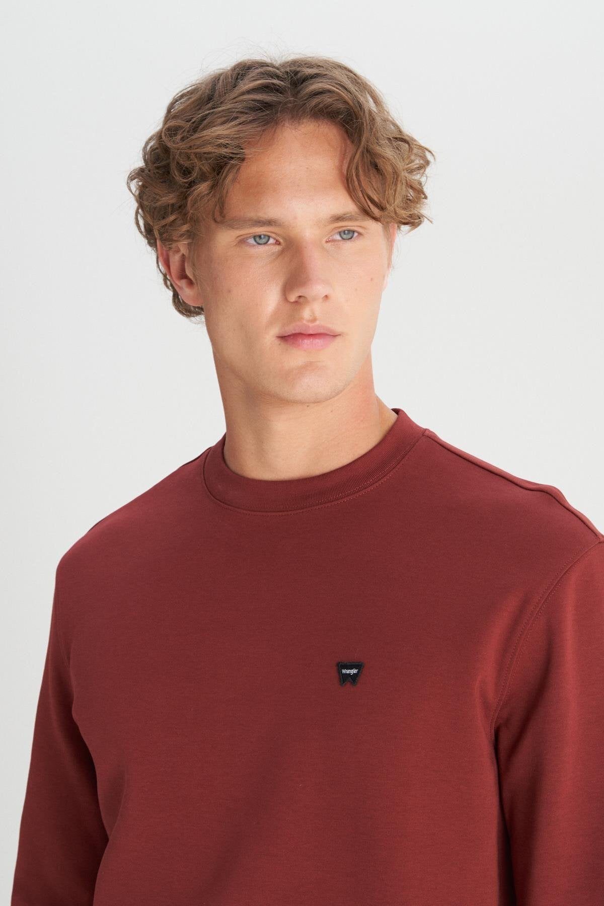 Wrangler Erkek Regular Fit Normal Kesim Bisiklet Yaka Logo Detaylı Sweatshirt