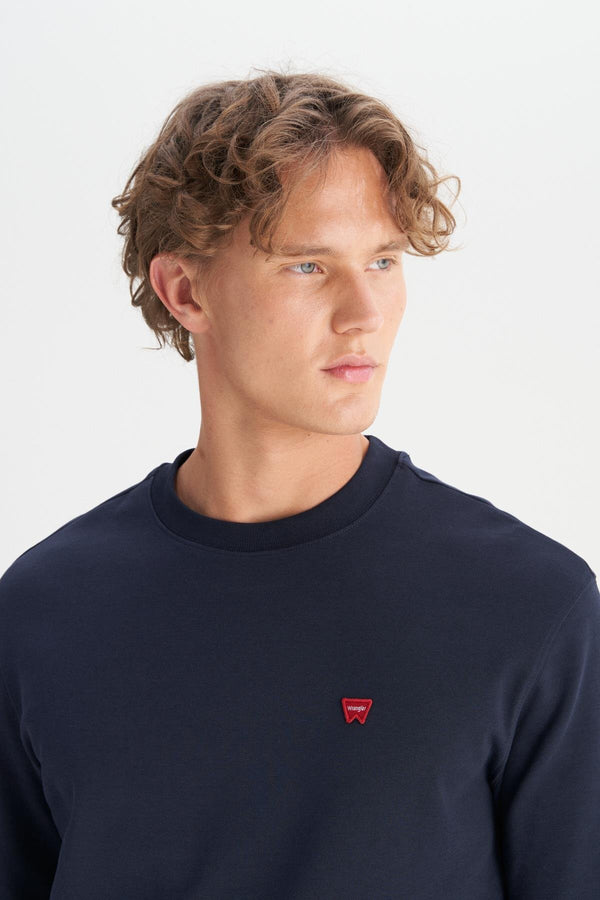 Wrangler Erkek Regular Fit Normal Kesim Bisiklet Yaka Logo Detaylı Sweatshirt