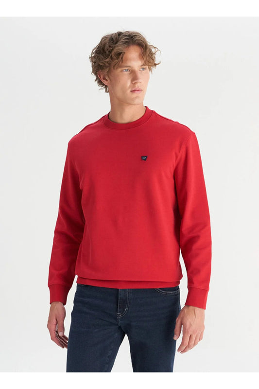 Wrangler Erkek Regular Fit Normal Kesim Bisiklet Yaka Logo Detaylı Sweatshirt