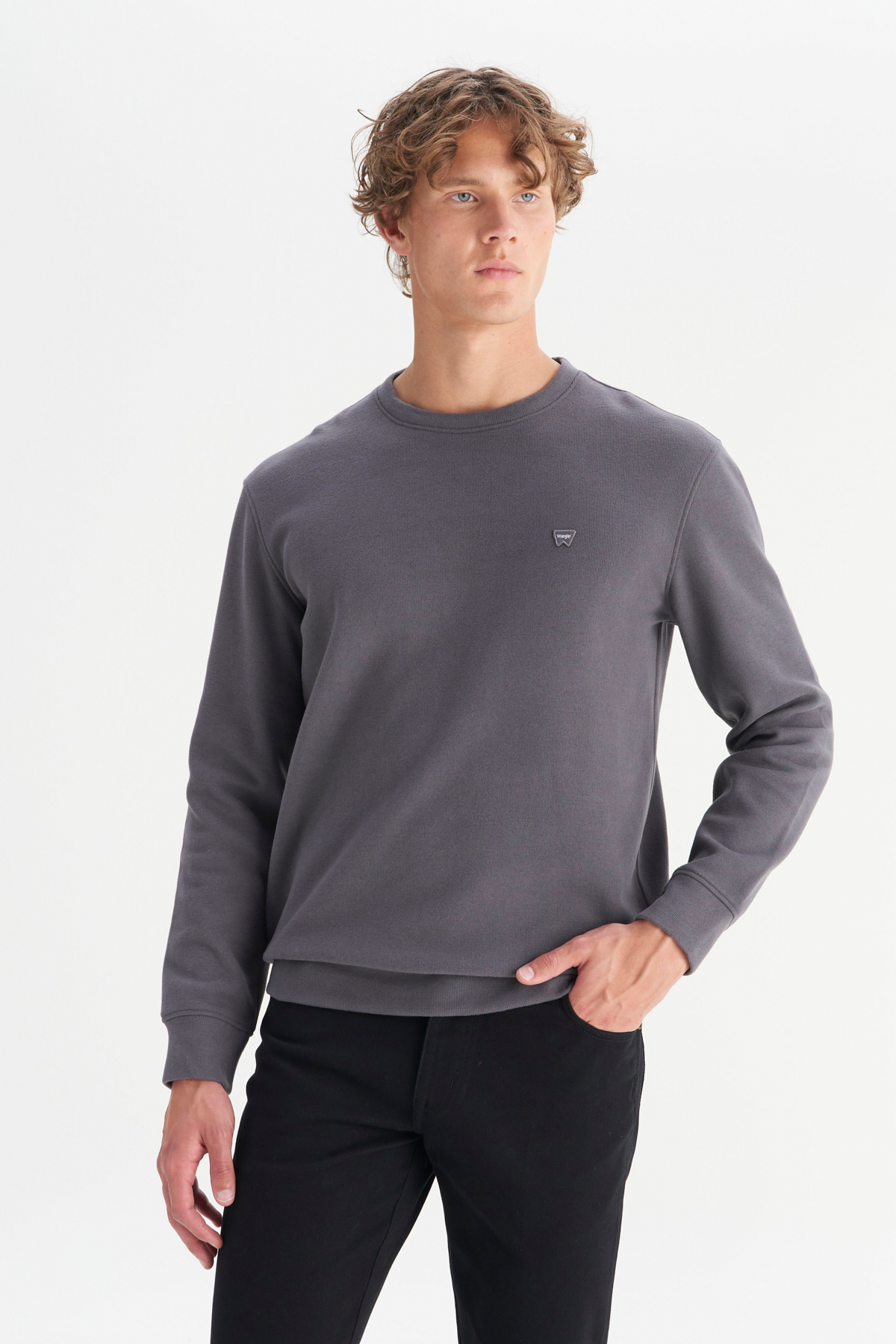 Wrangler Erkek Regular Fit Normal Kesim Bisiklet Yaka Selanik Örgü Sweatshirt Main image