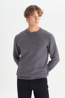 Wrangler Erkek Regular Fit Normal Kesim Bisiklet Yaka Selanik Örgü Sweatshirt