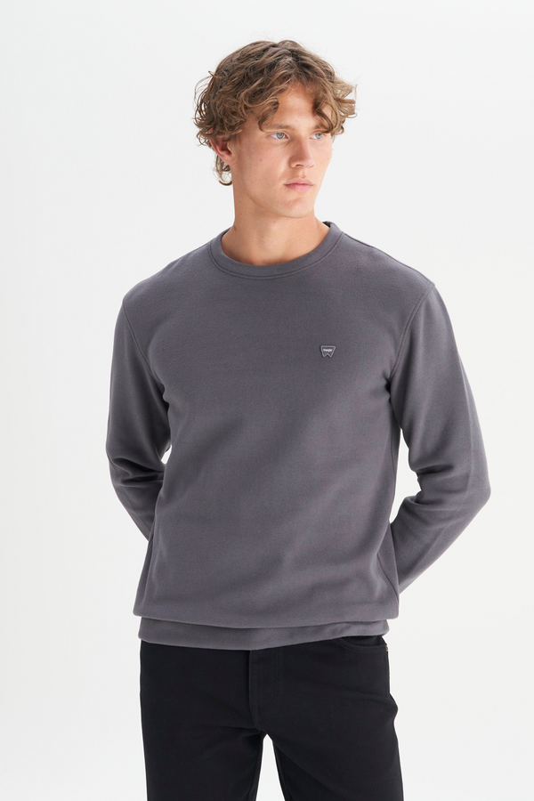 Wrangler Erkek Regular Fit Normal Kesim Bisiklet Yaka Selanik Örgü Sweatshirt